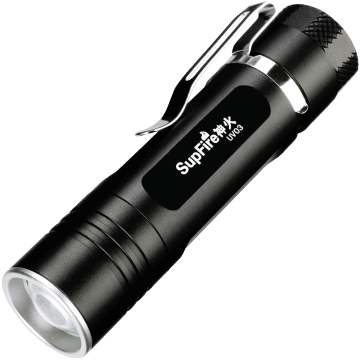 Supfire Professional 365NM uv flashlight blacklight UV led torch for document passport ID cards money detection